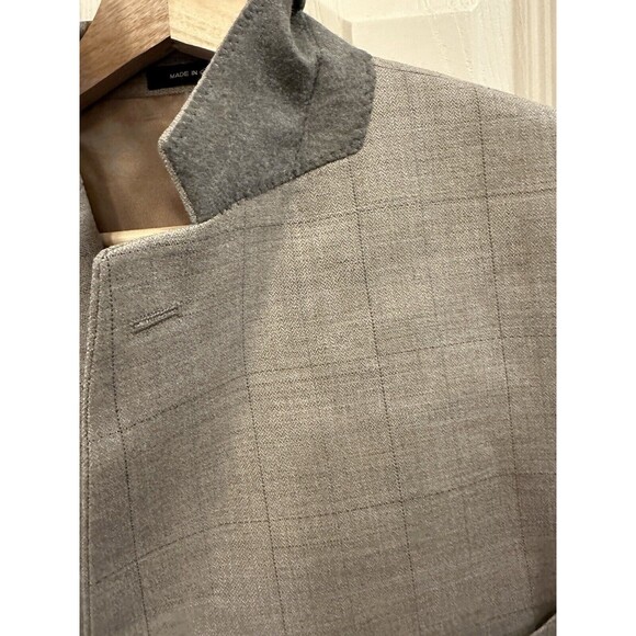 CALVIN KLEIN 100% Wool‎ Gray Men's Suit Coat Sport Coat Blazer Jacket Lined 44L - Picture 4 of 11